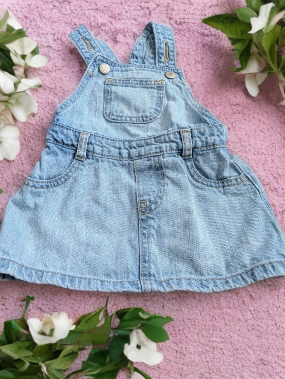 Old Navy Kids Light Blue Denim Overalls